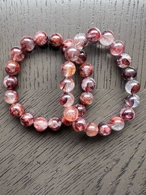 (ONE ) Fire quartz bracelet 11mm SIZE 6.75’